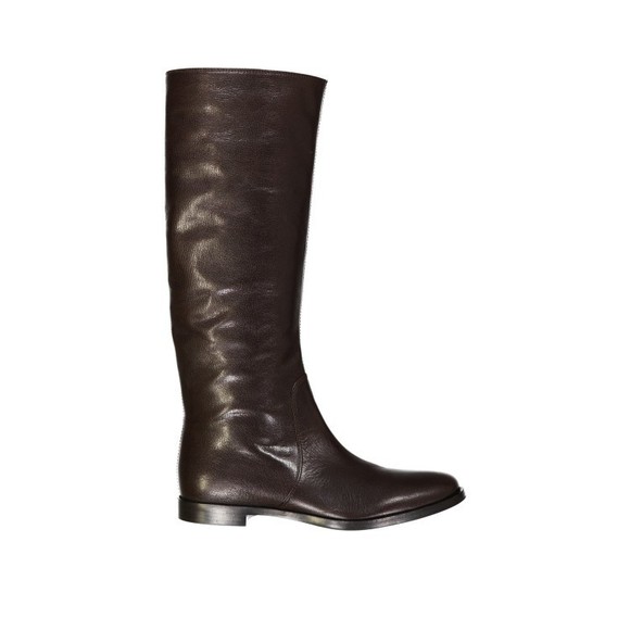 Sergio Rossi Leather Boots With Minimalistic Design - NWT